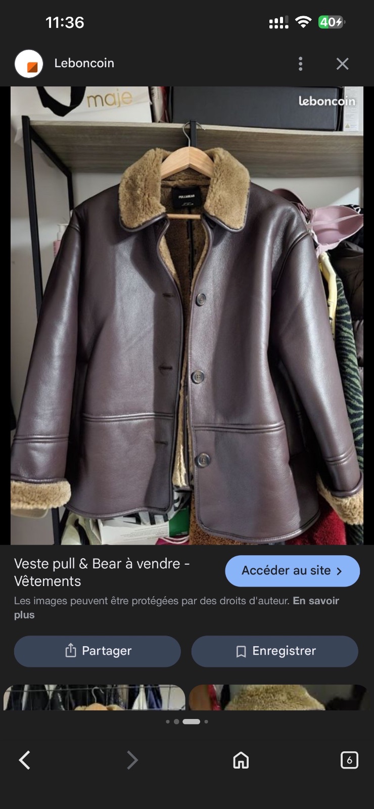 Vest noir pull&bear