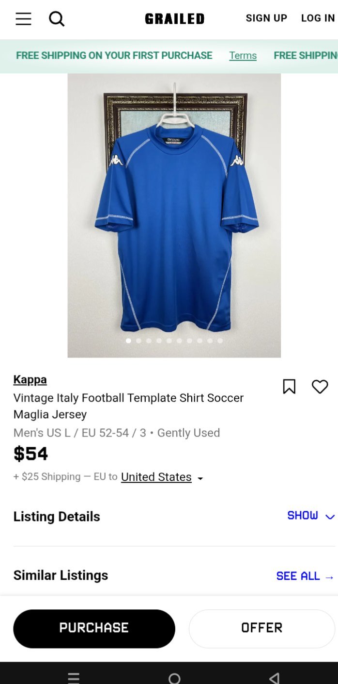 Tshirt kappa taille L blue