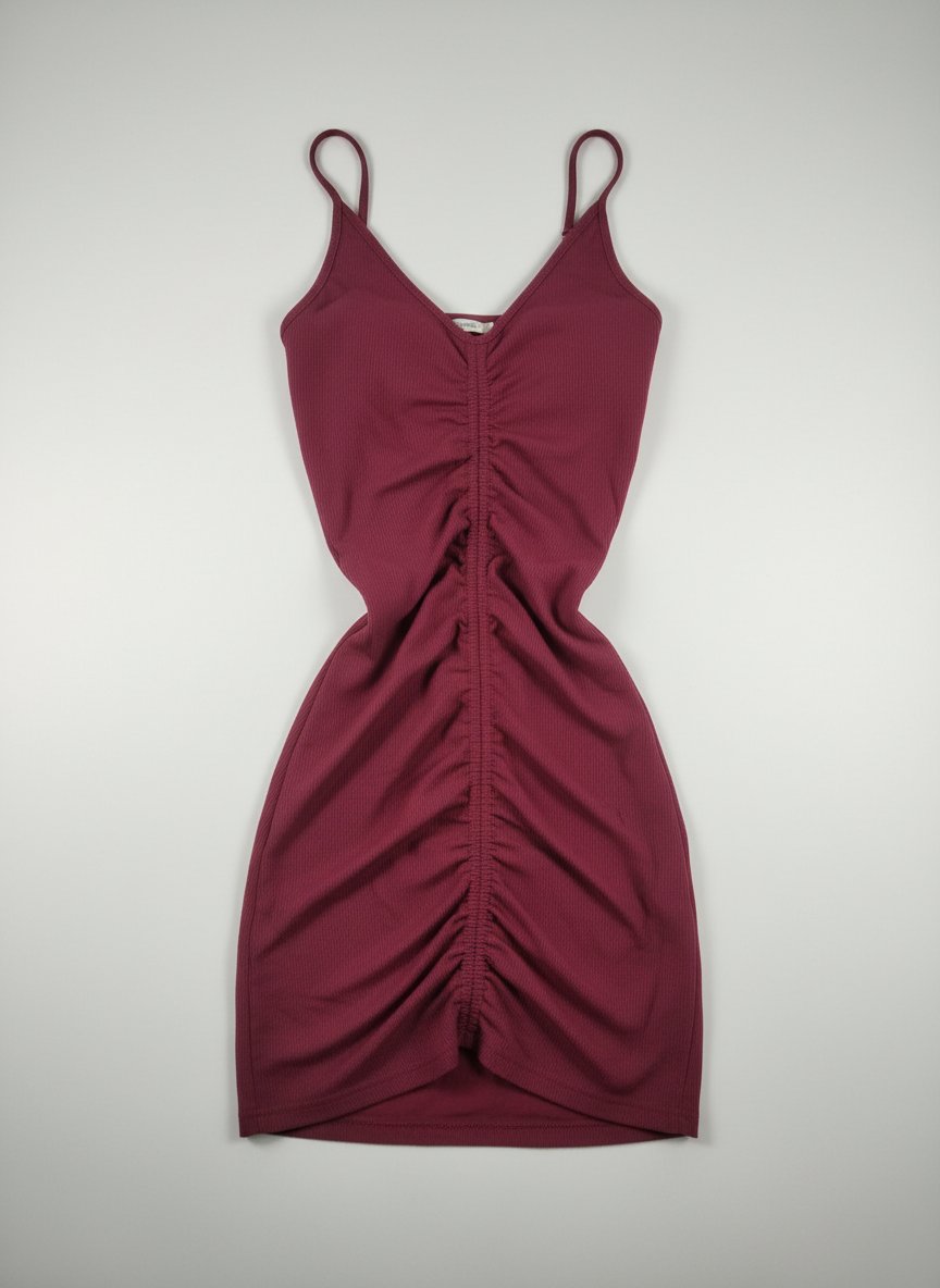 Robe Fashion Nova bordeaux XS moulante bretelles