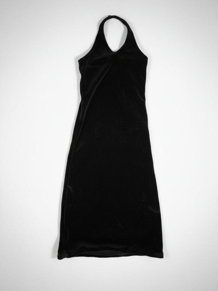Robe velours noire dos taille XS robe soirée élégante 