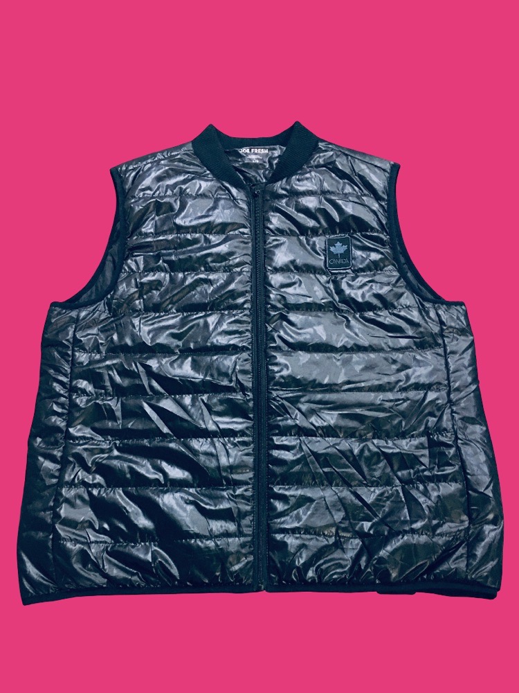 Doudoune sans manche unisex noir .