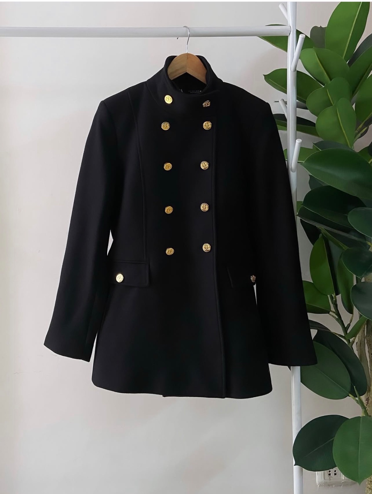 Manteau noir classique 