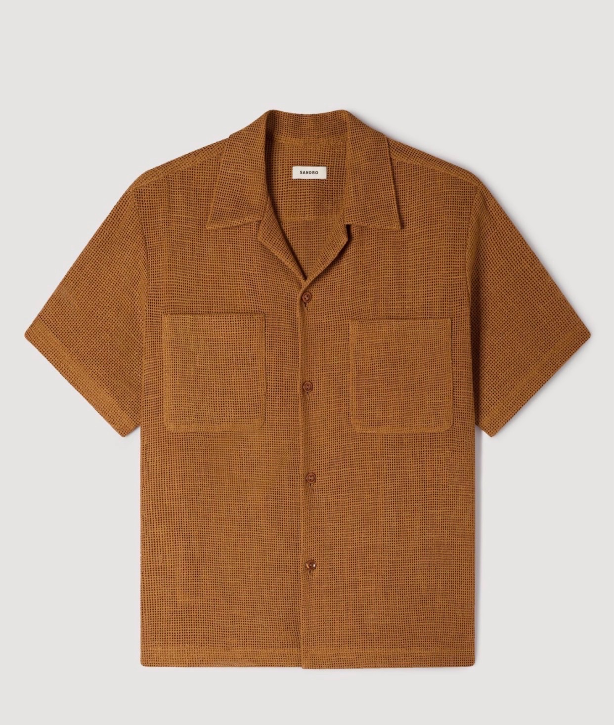 Chemise ajourée effet mesh