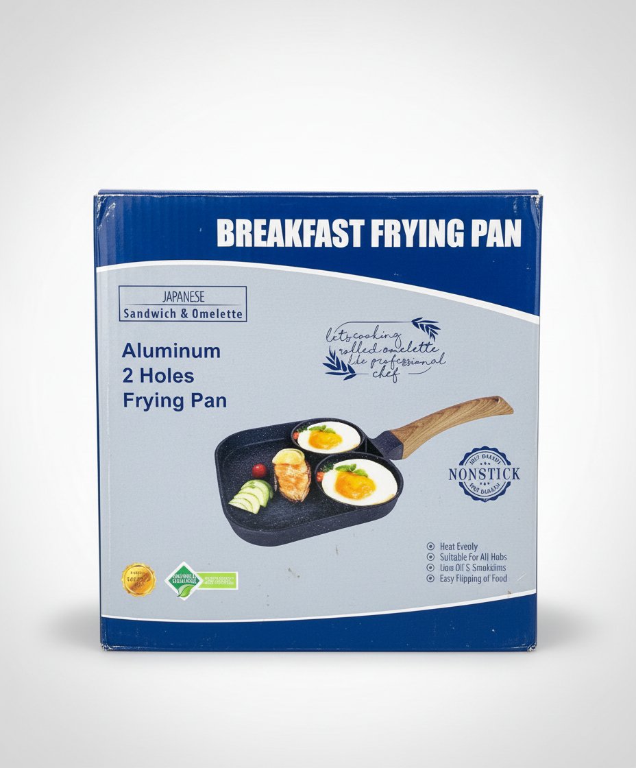 Poêle de petit-déjeuner multi-compartiments anti-adhésive