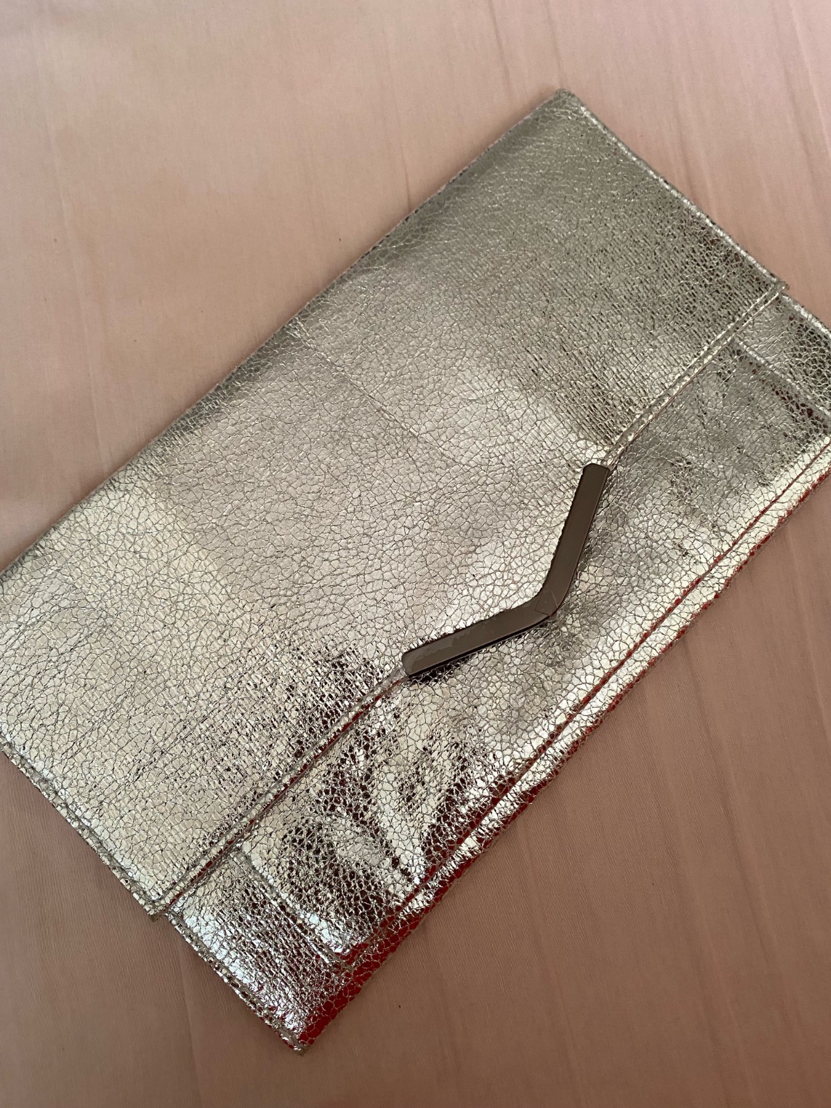 Asos silver clutch