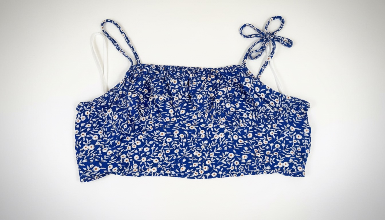 Crop top fleurie