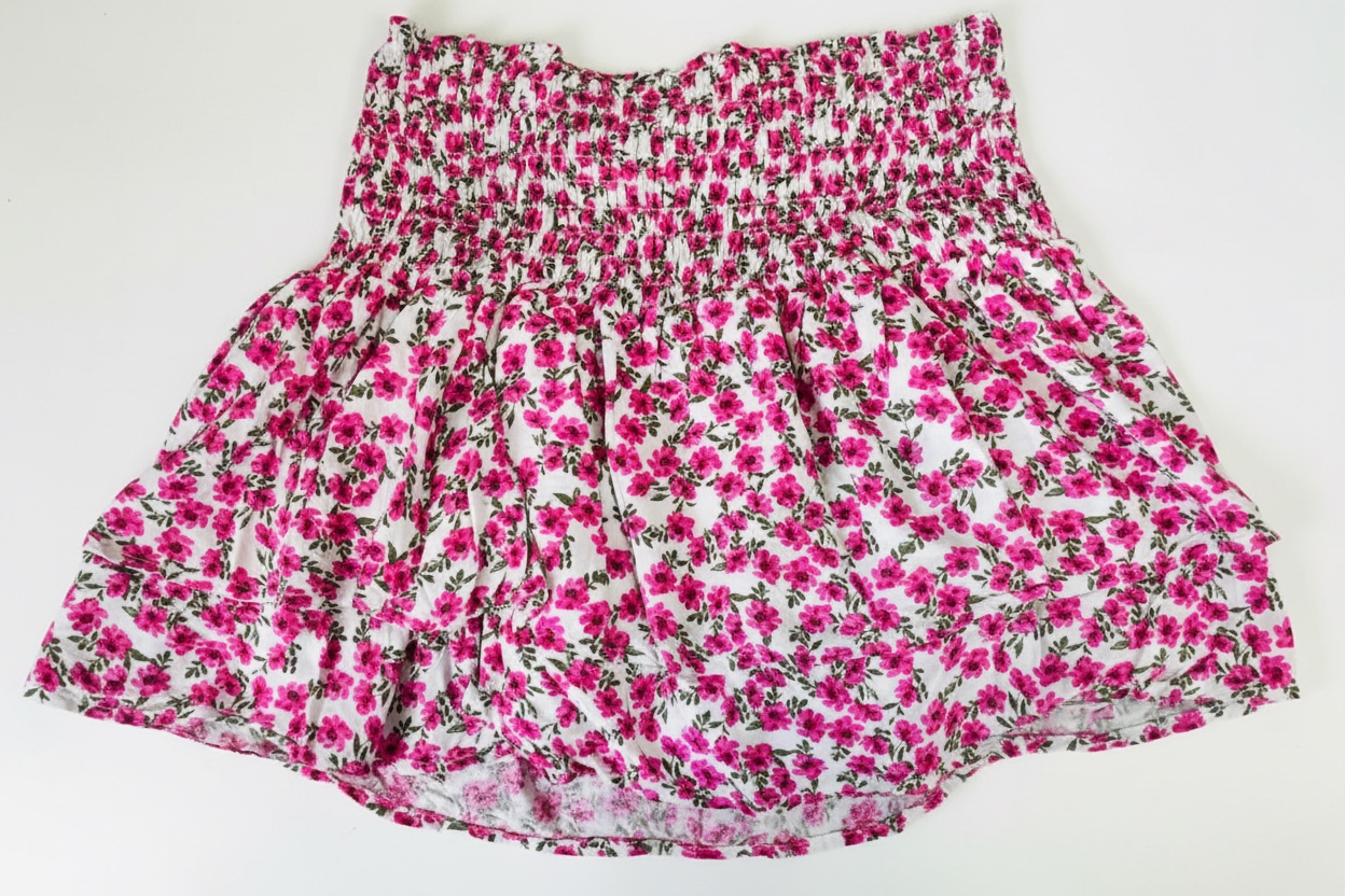 Jupe rose fleuries