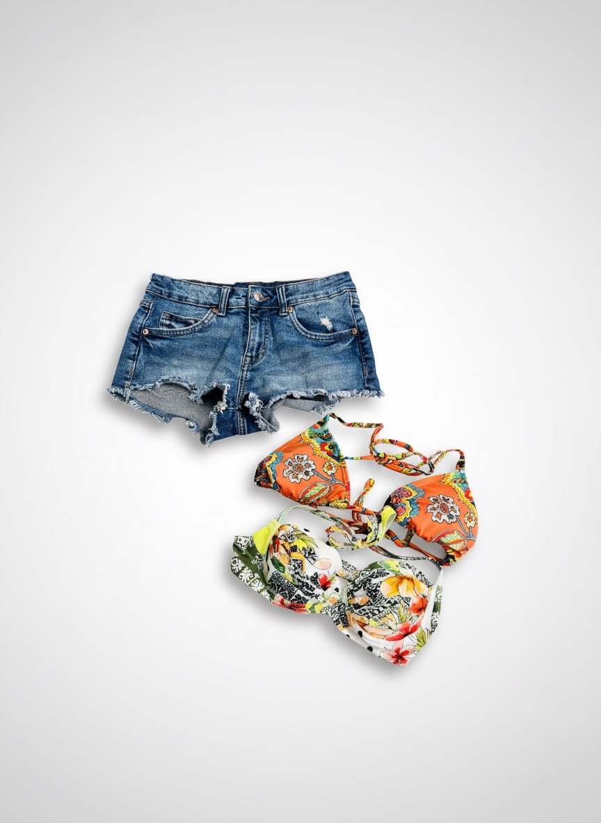 Short et 2 pièces de plage