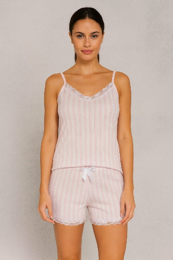 Pyjama rayé rose