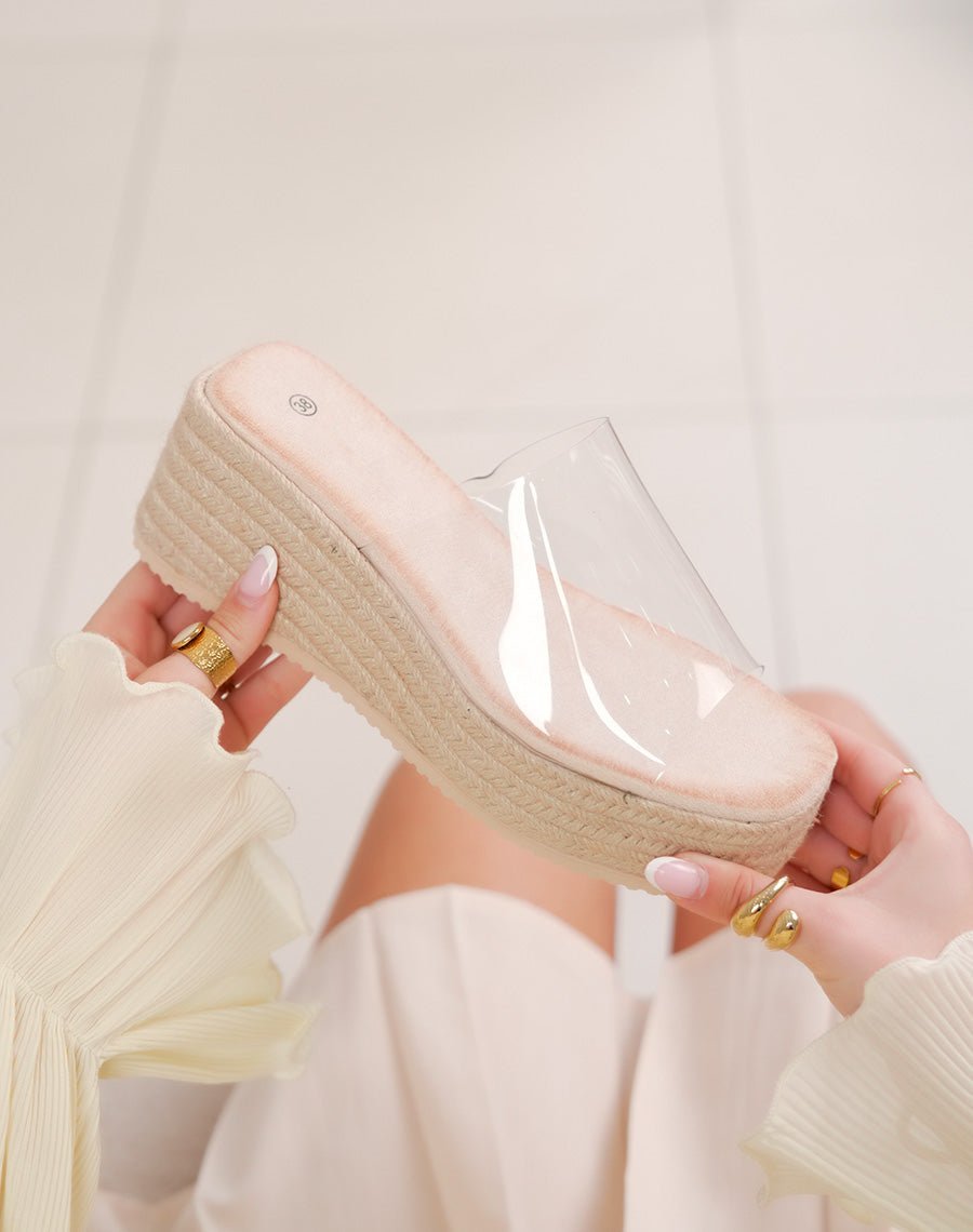 Mules transparentes neuve