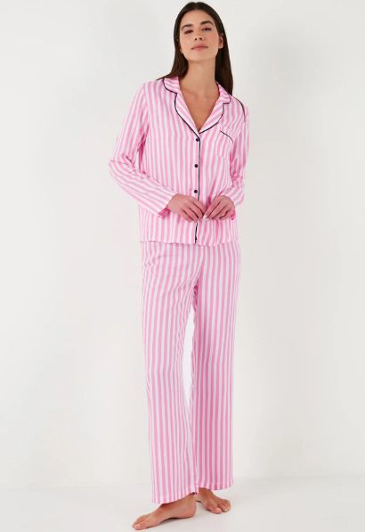 Pyjama rose rayé 