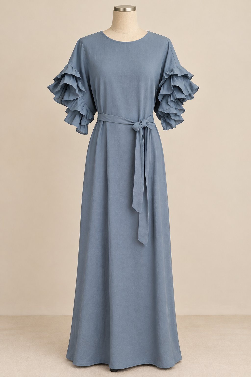 Robe bleu avec ceinture