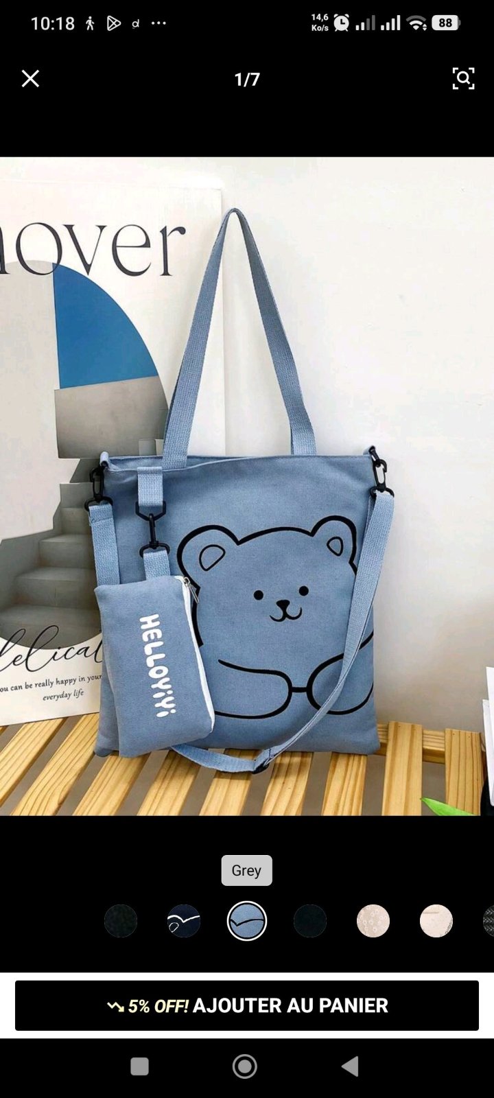 Tote bag 2 en 1 avec son stouche😍✨