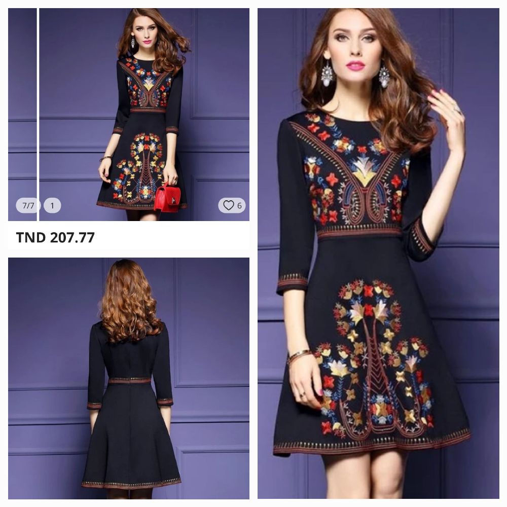 Robe brodée