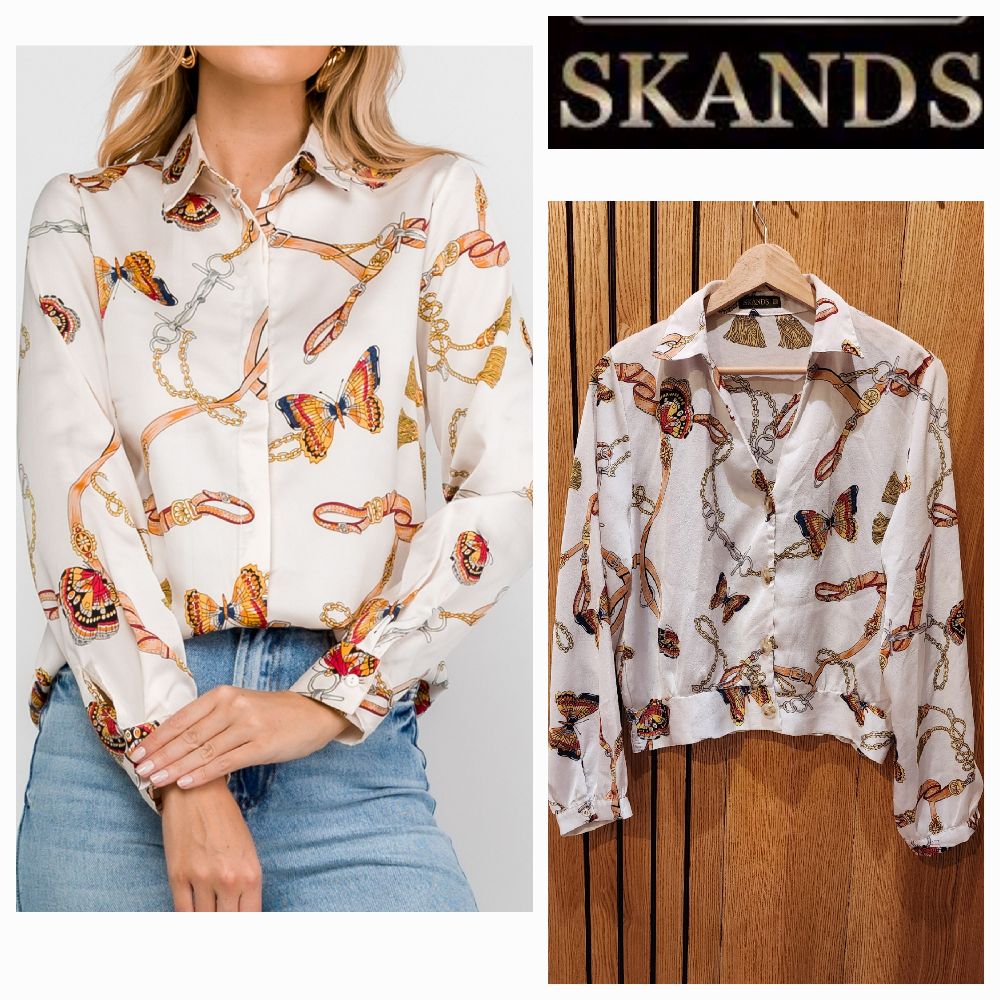 Blouse chaîne et à imprimé papillon 🦋💫