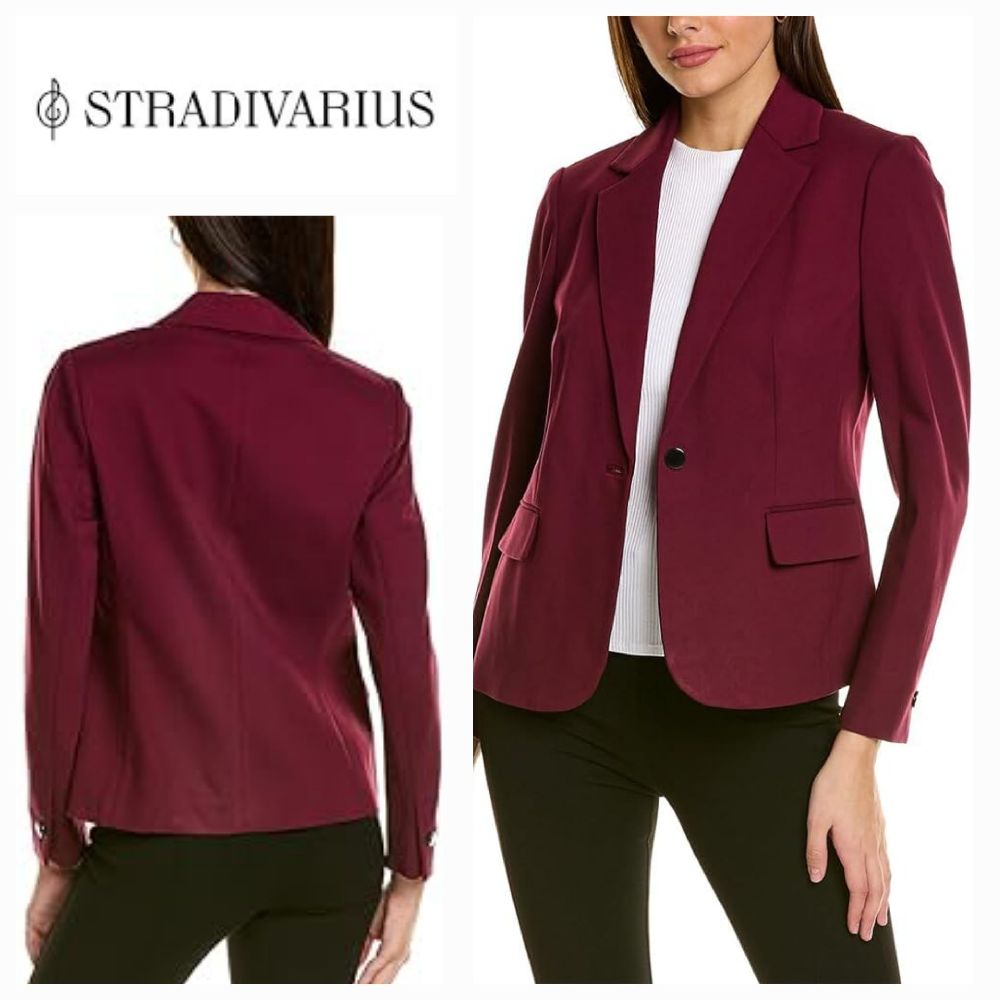 Blazer stradivarius burgundy