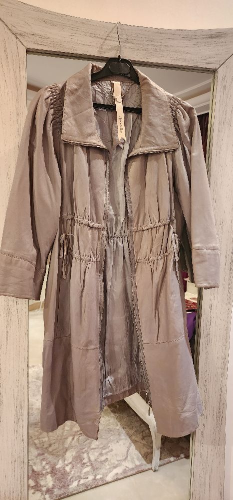 Trench coat Cuir gian mori 