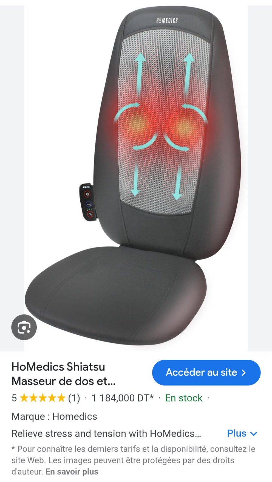 Appareil de massage du dos 