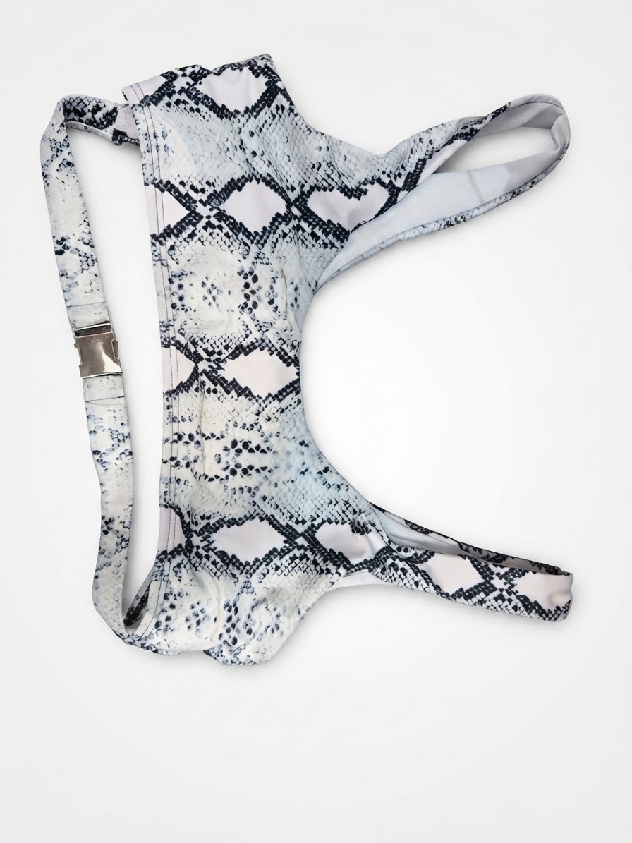 Snake Print Bikini Top – Size M