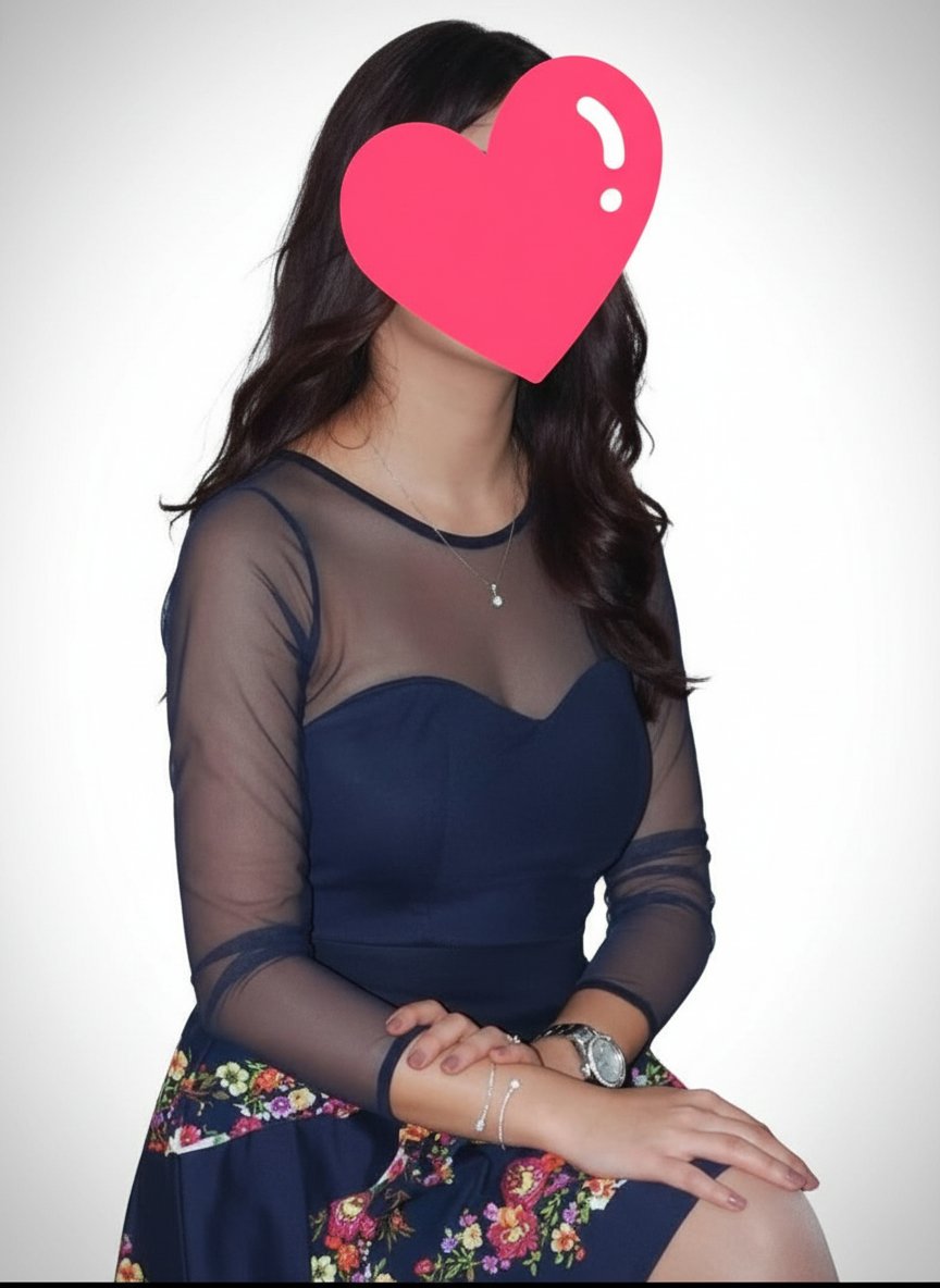 ✨ Robe élégante bleu marine à manches transparentes et motifs floraux ✨