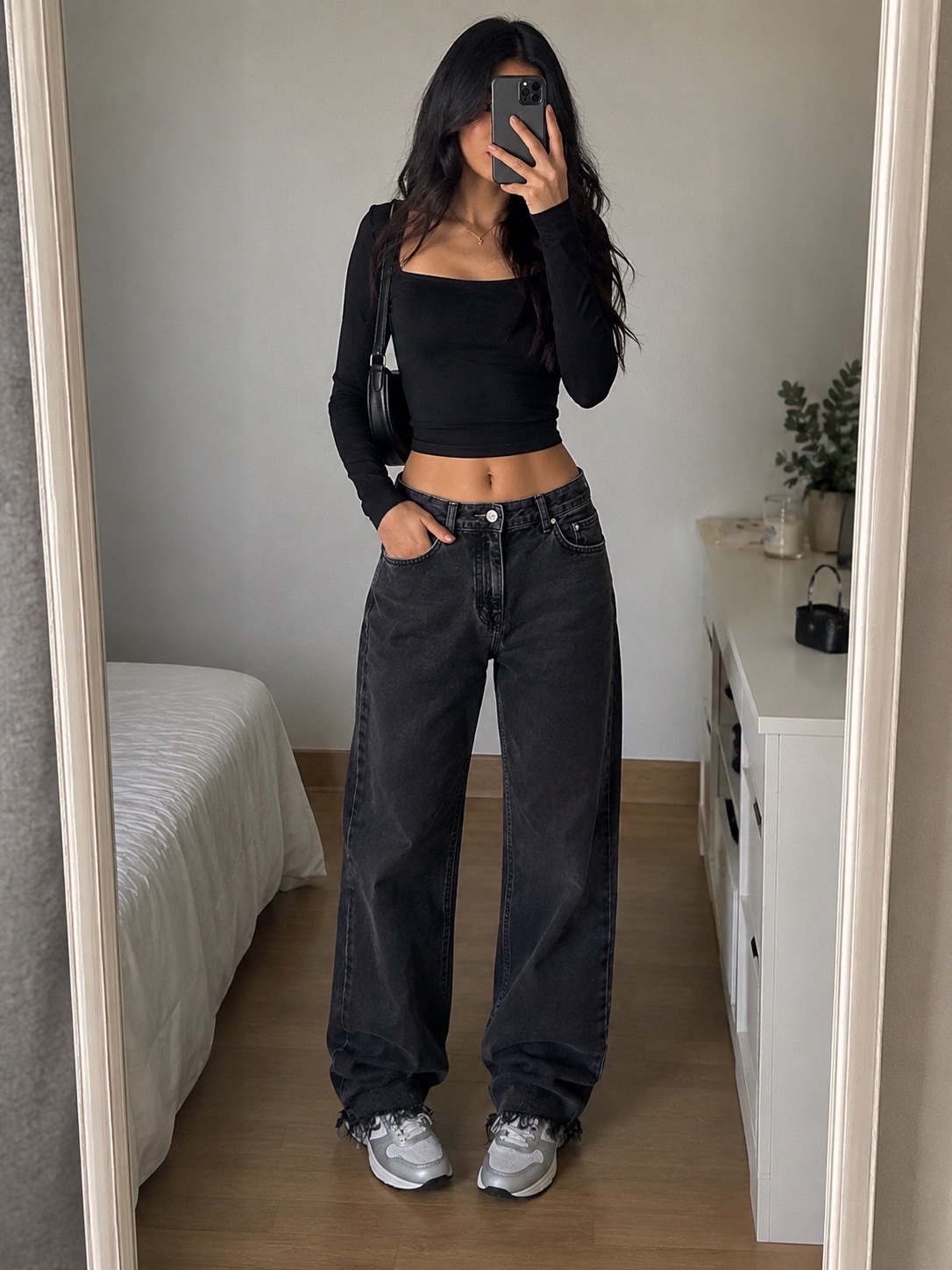 Jeans noir pull & bear 