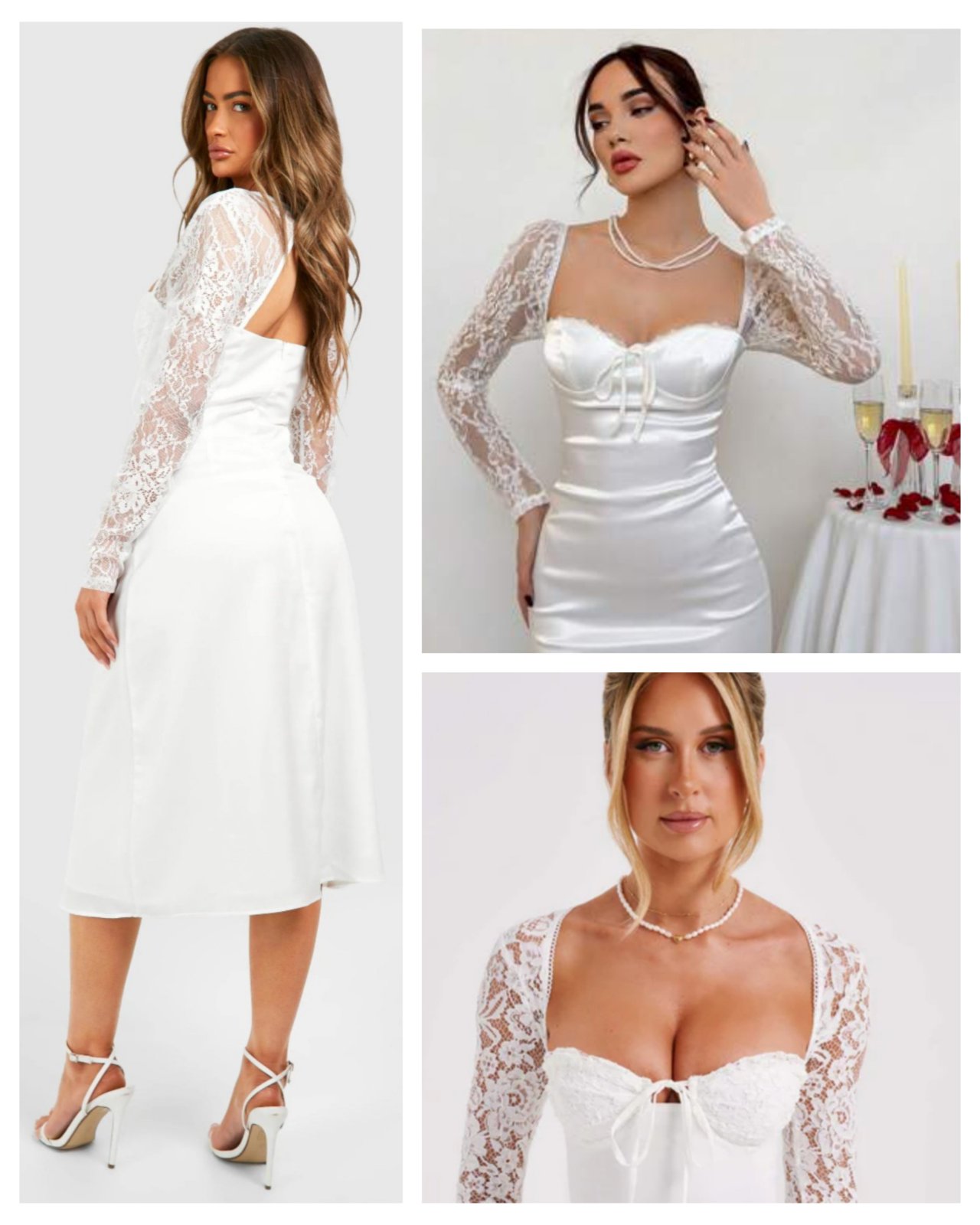 La class robe en satin et dentelle neuve taille S