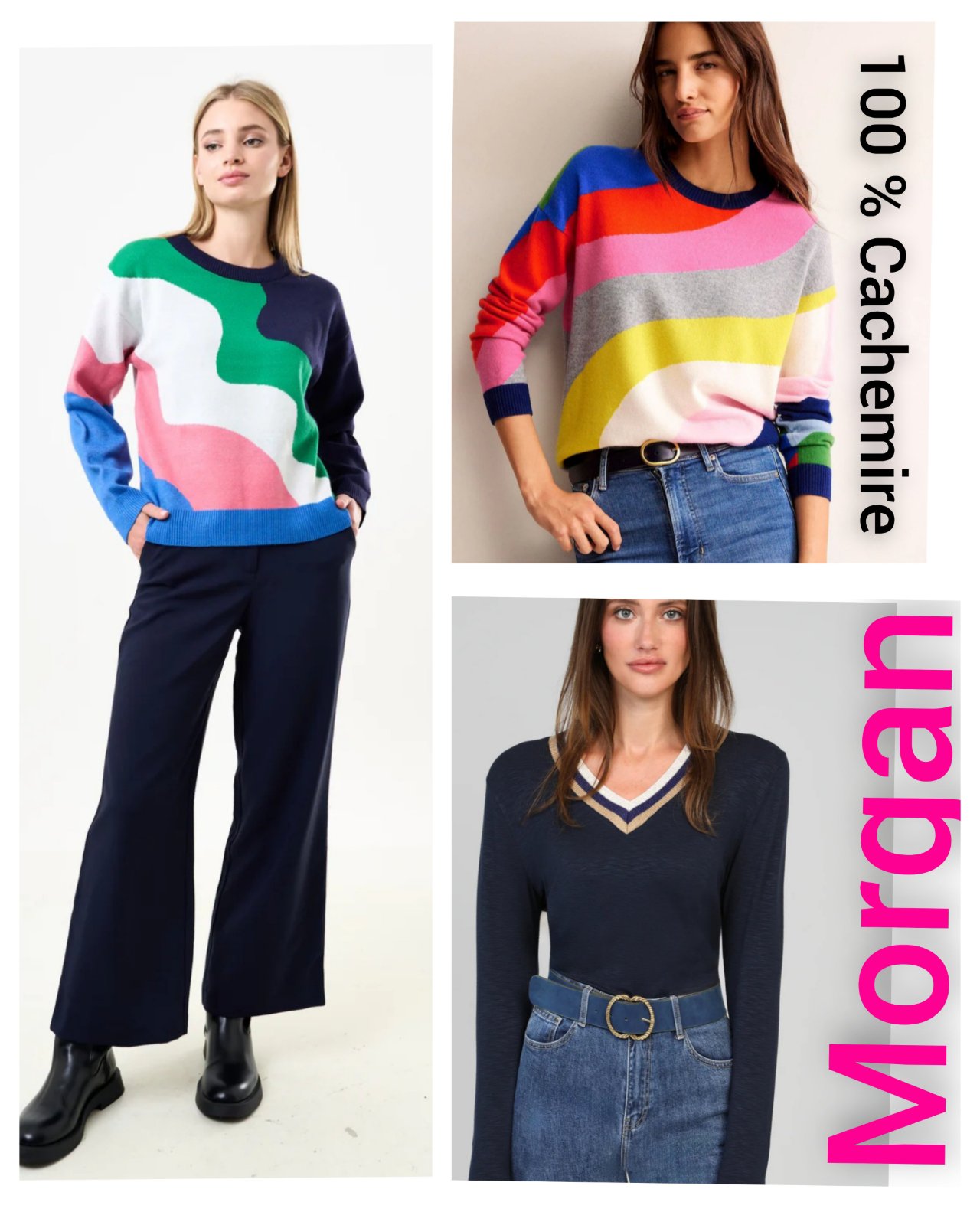  Looot M / 38 Morgan pull neuuf + Cachemire pull hyperdoux comme neuf 