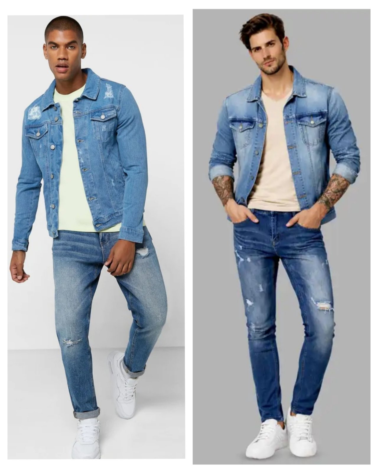 profitez 🥰Tendance Denim veste man taille S 💙🩶🤍
