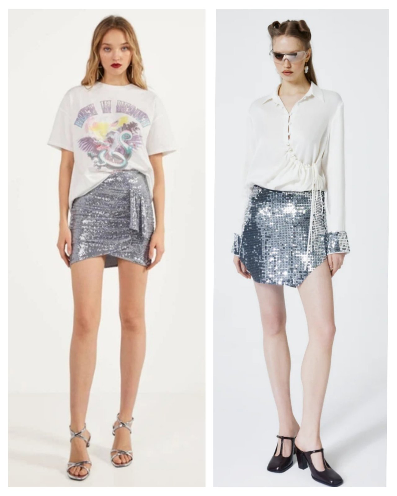 Skirt in Silver taille XS - 34