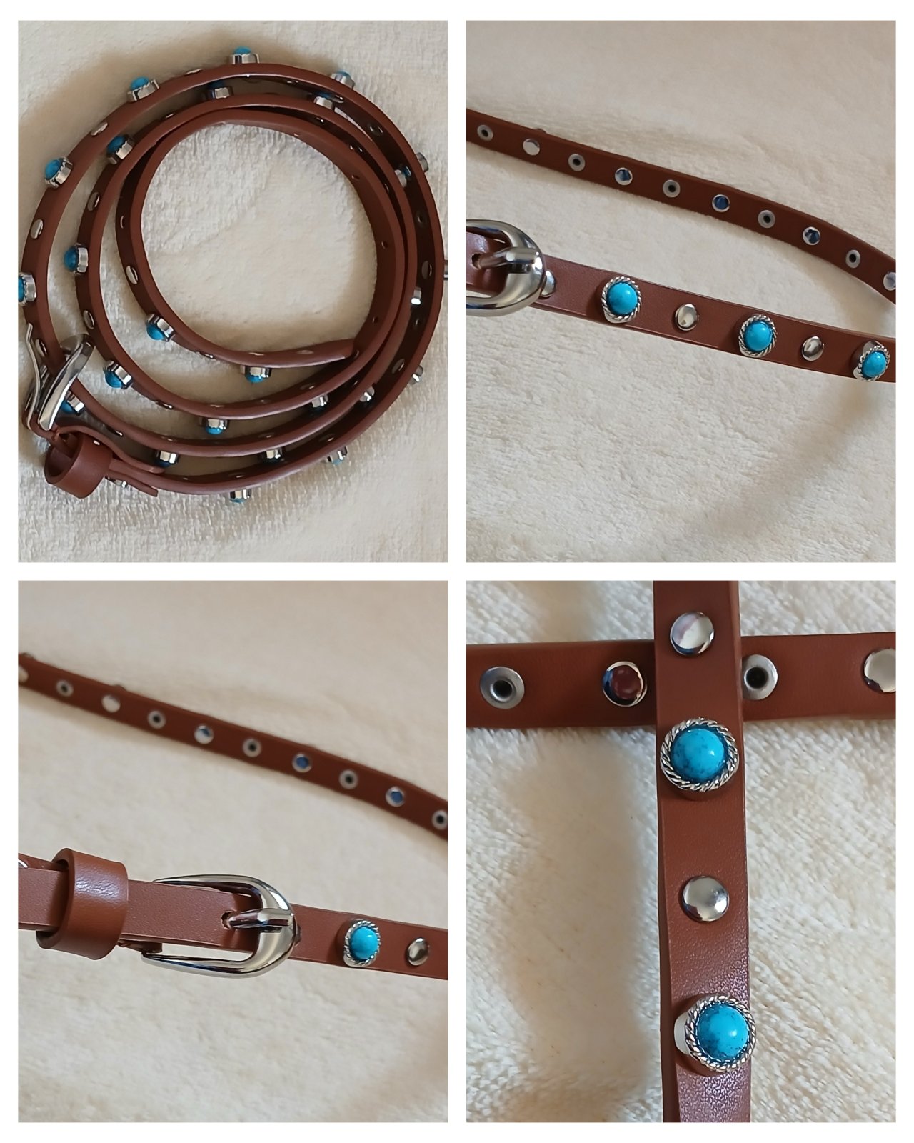  profitez  Ceinture fine Strassé 🤎 en cuir taille M - 38 