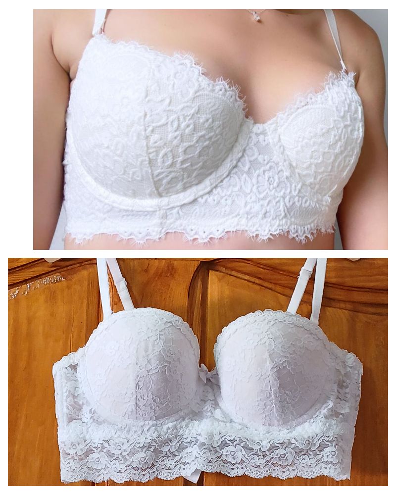  Cette taille correspond à un tour de dos moyen (75 cm / 90 FR) avec un bonnet B, soit une poitrine de taille moyenne.