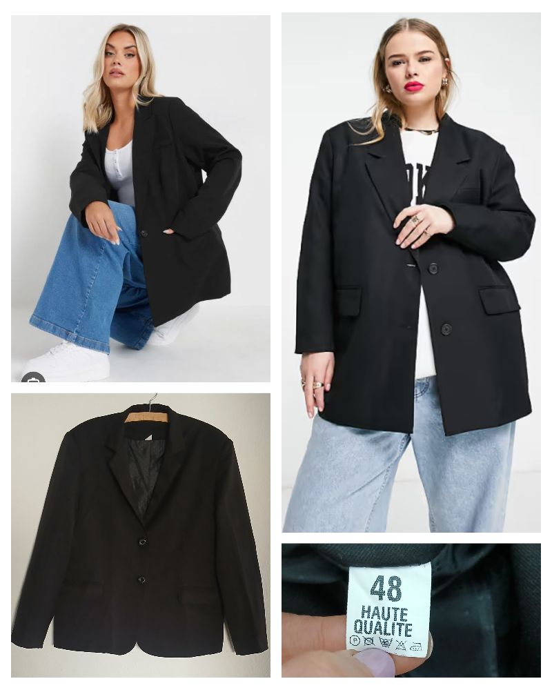 Haute qualité Blazer original couleur noir avec épaulettes 