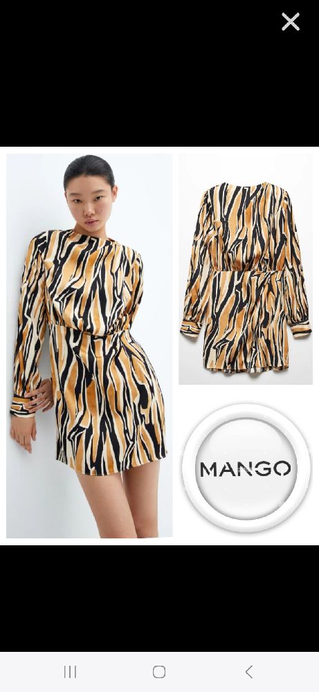 Mango robe satinée taille S - 36