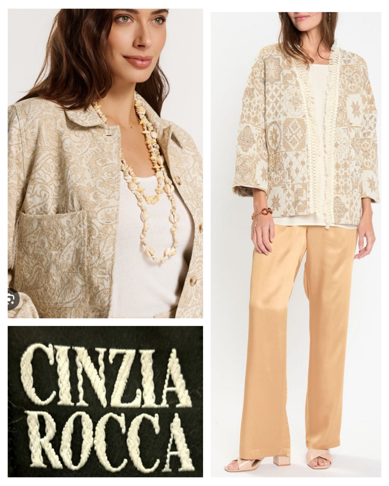 Superbe veste vintage italienne de la marque ICONS by Cinzia Rocca, reconnue pour son élégance, la qualité de ses tissus et ses finitions haut de gamme