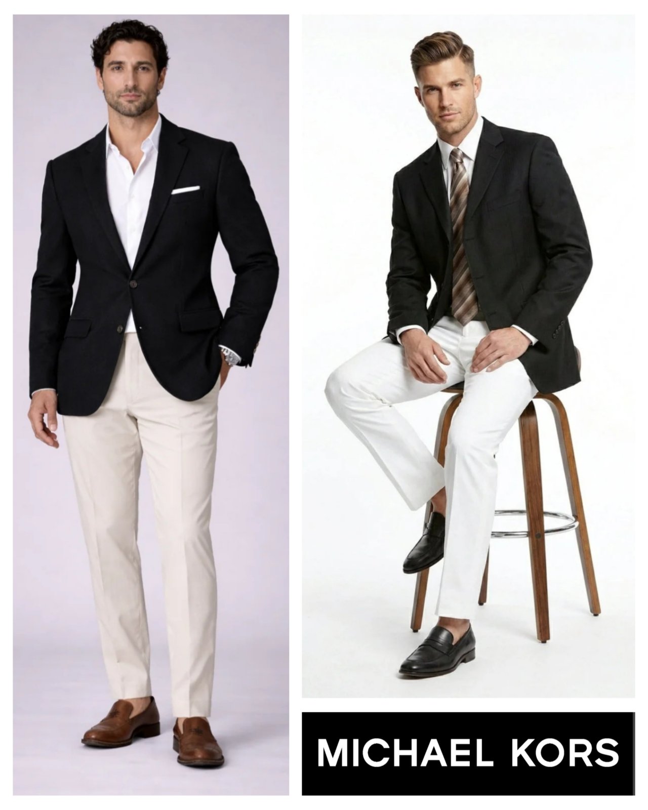 Prix choccc !!! Authentique Blazer homme Michael Kors à fines rayures Taille estimée M / 48 — 49 cm à plat Coupe élégante et légèrement droite, idéale pour un look chic professionnel ou soirée. avec doublure