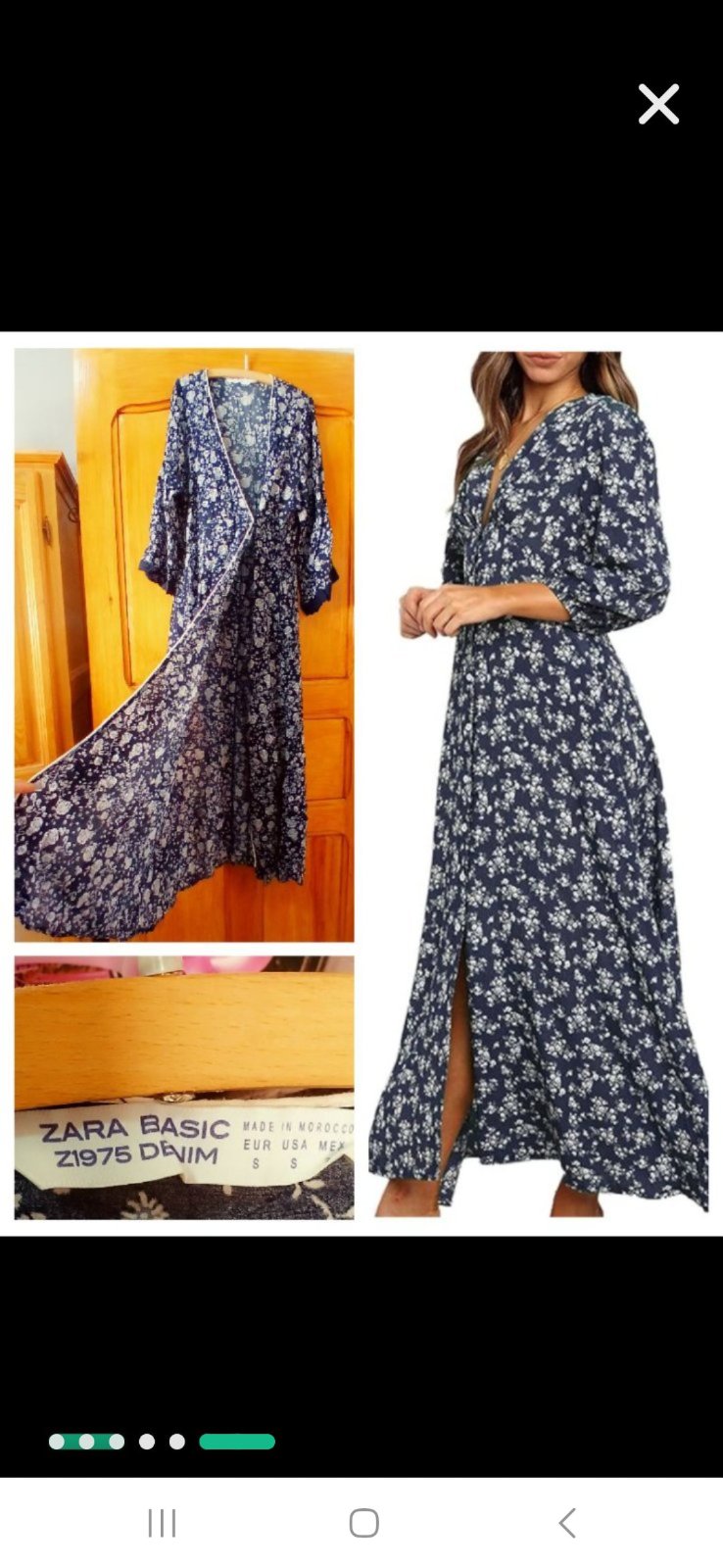  Prix imbattable ! Magnifique robe longue signée Zara au style crossover (cache-cœur) qui met parfaitement la taille en valeur 