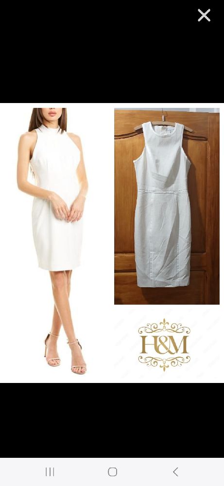 H&M robe soirée blanc sale taille XS -34