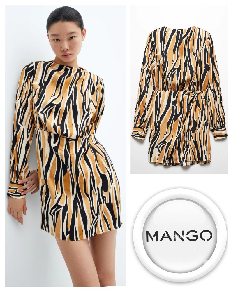 Mango robe satinée taille S - 36
