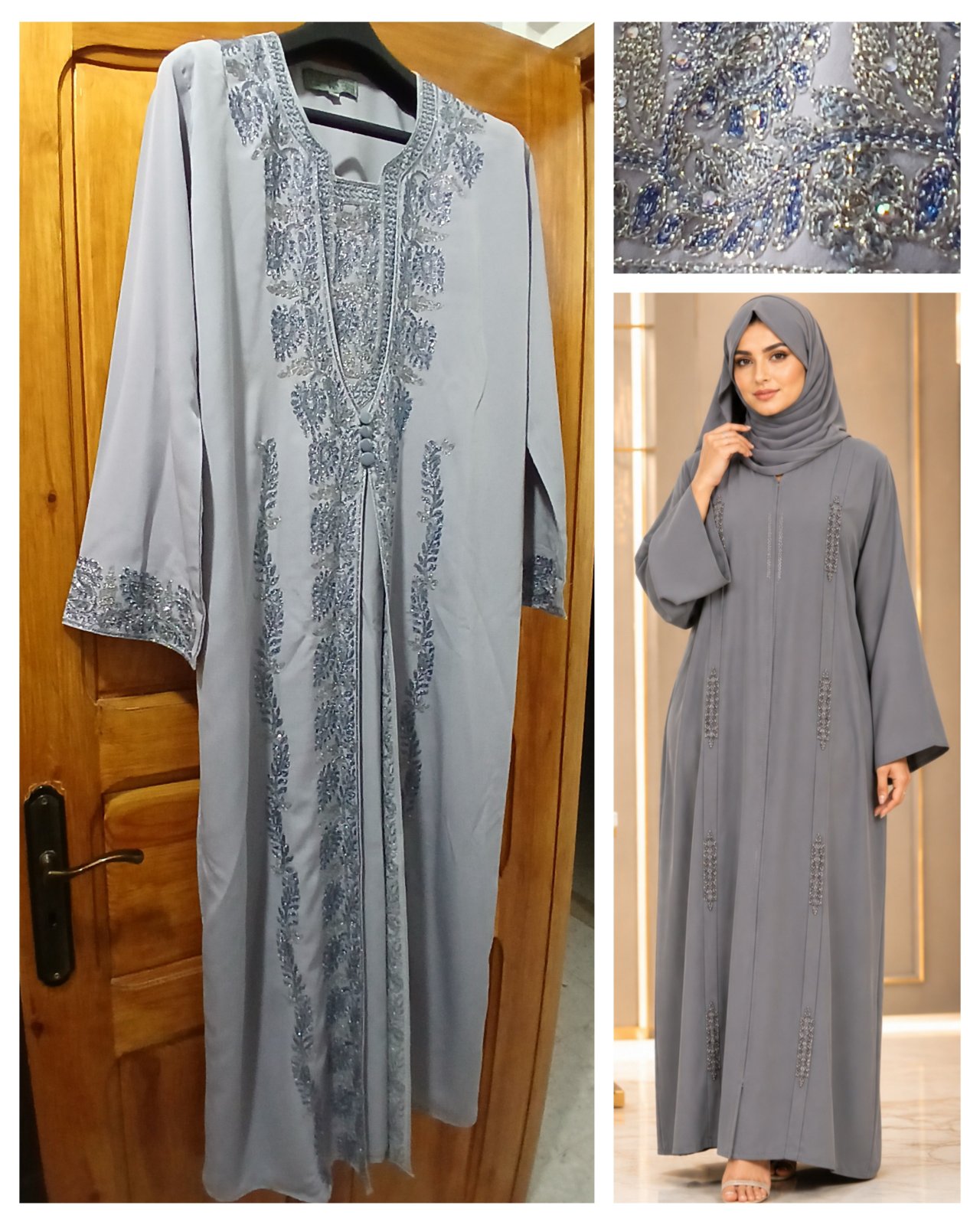 عباية دبي   neuf barcha dhkhama w fyena taille XXL yhabbel yhabbel mtarrez soigneusement tnajem telbsou fi plusieurs occasions w chalh dima farhanin