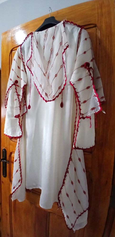 Ensemble caftan satiné avec pantalon – Élégant & traditionnel – Spécial mariée 💍 L - XL - XXL