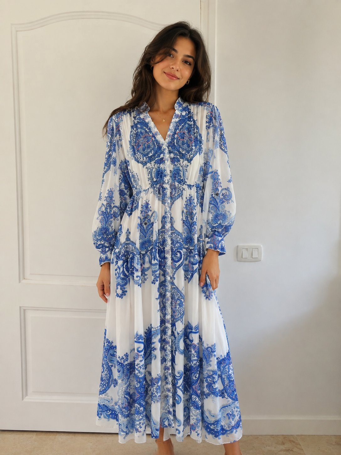 Jolie robe longue modeste et chic