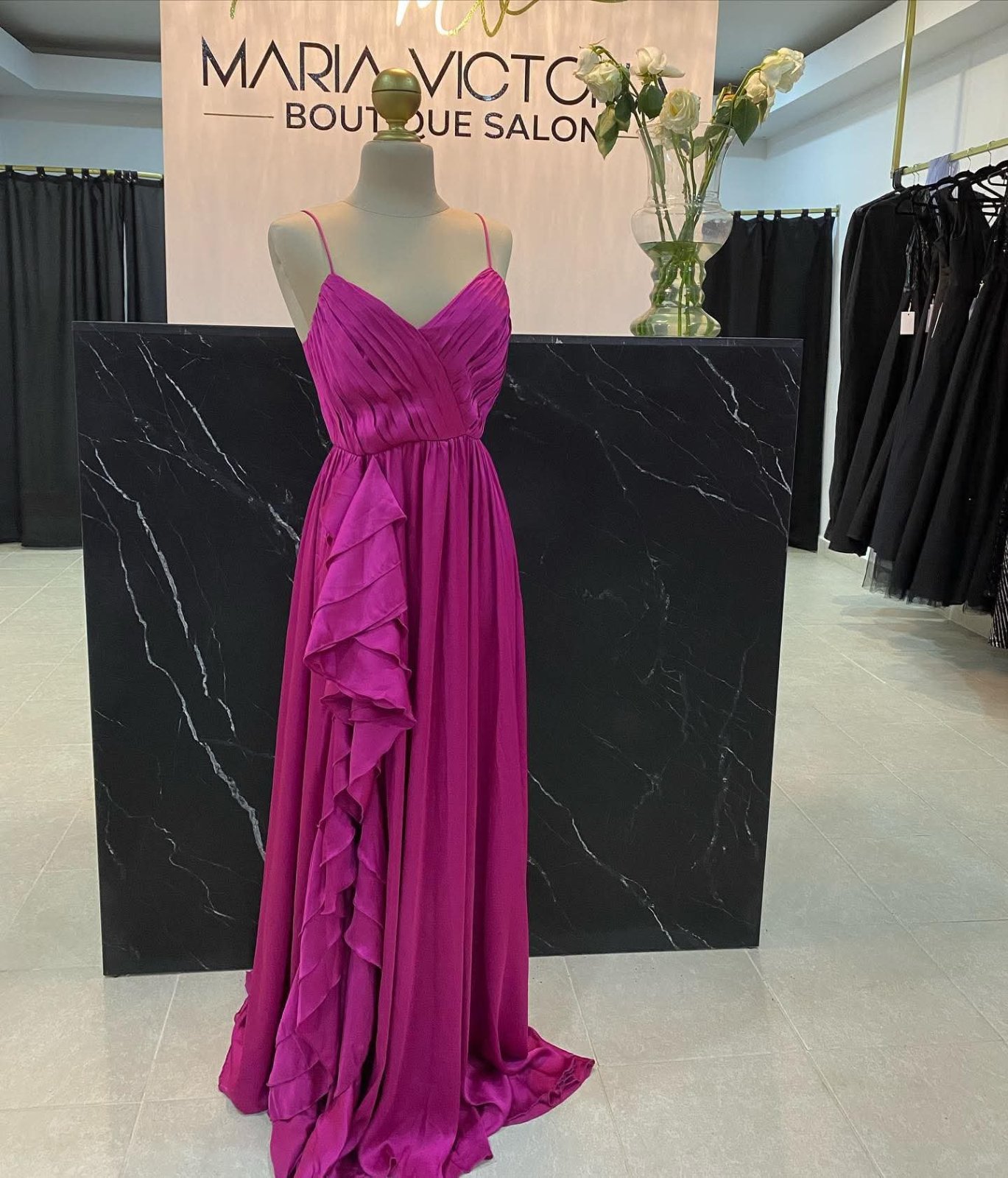 Robe effet satiné 