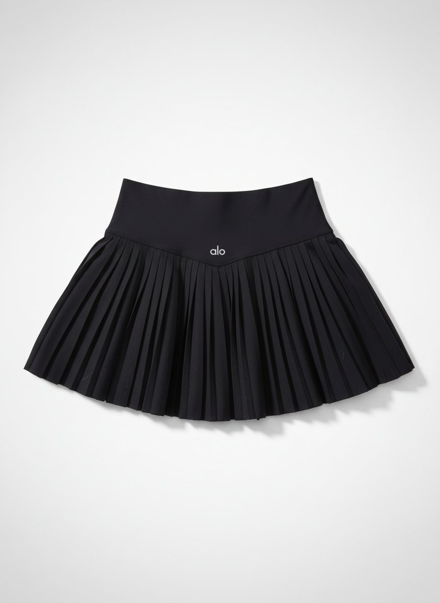Jupe de tennis plissée Alo Yoga originale – Noire – Taille S – Comme neuve