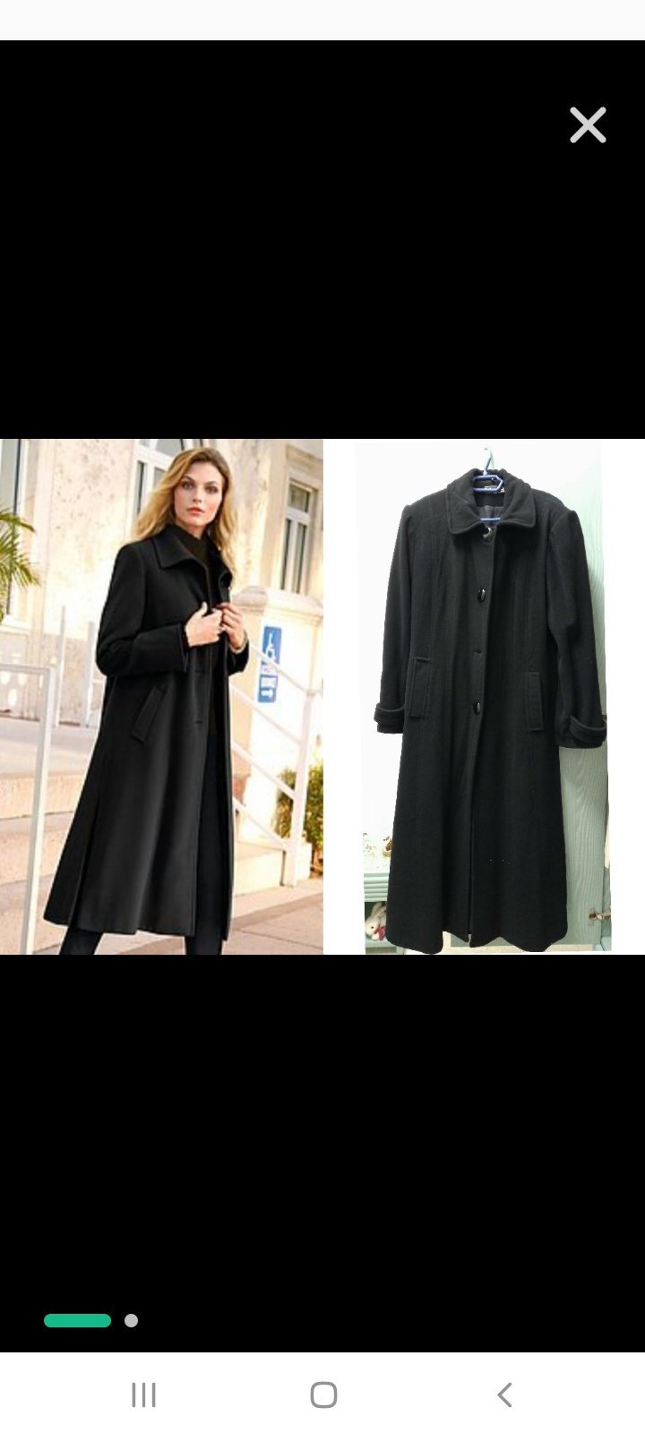 Manteau vrai cachemir, longueur 1.30 cm