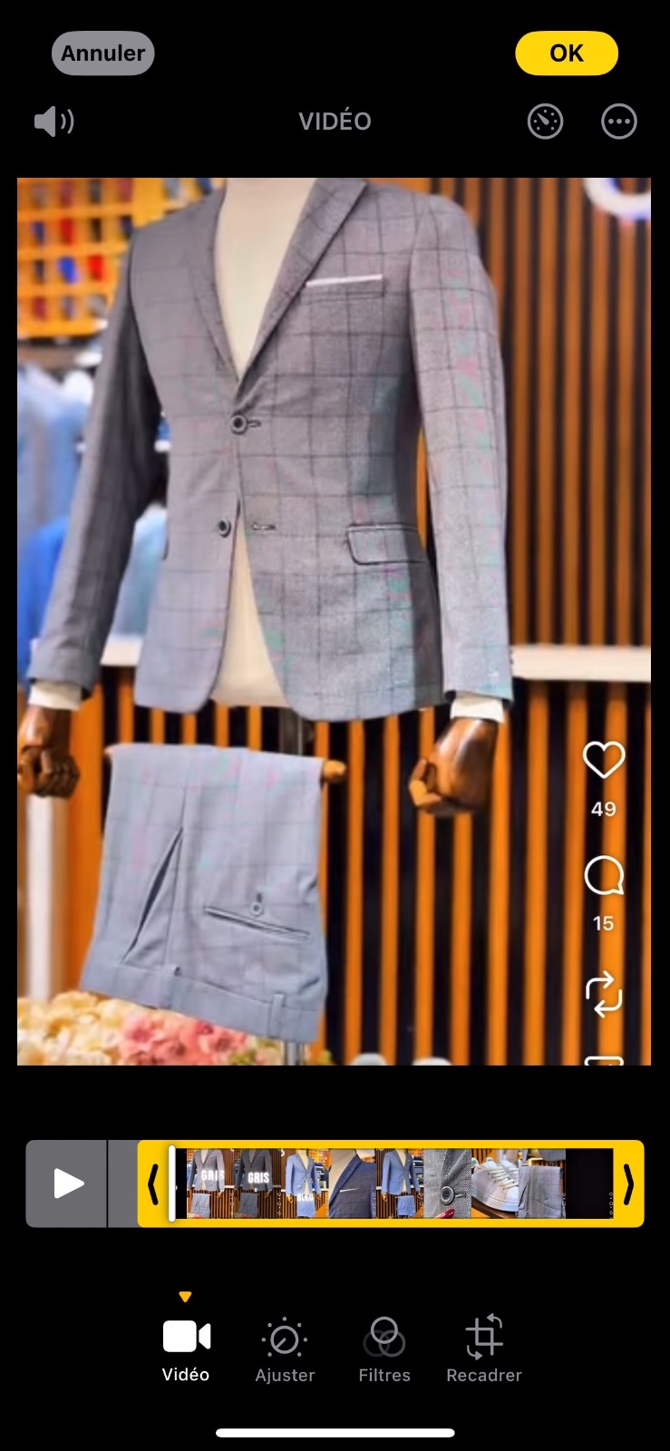Blazer avec son pantalon en gris et son papillon en gris 