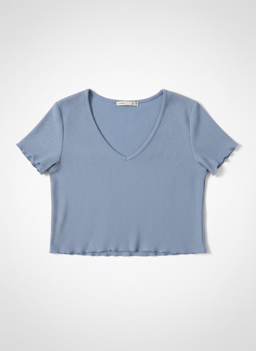 Crop top bleu pastel