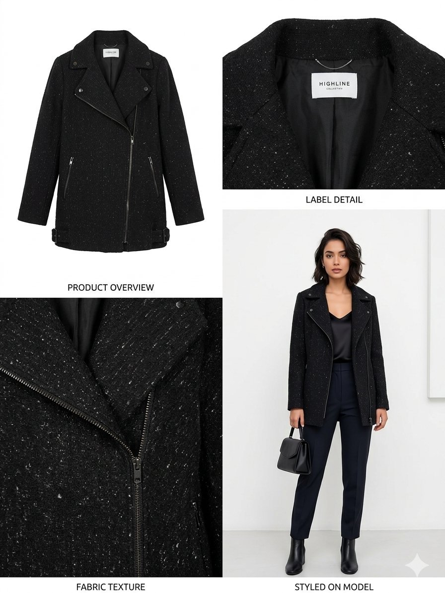 Manteau noir de la marque highline