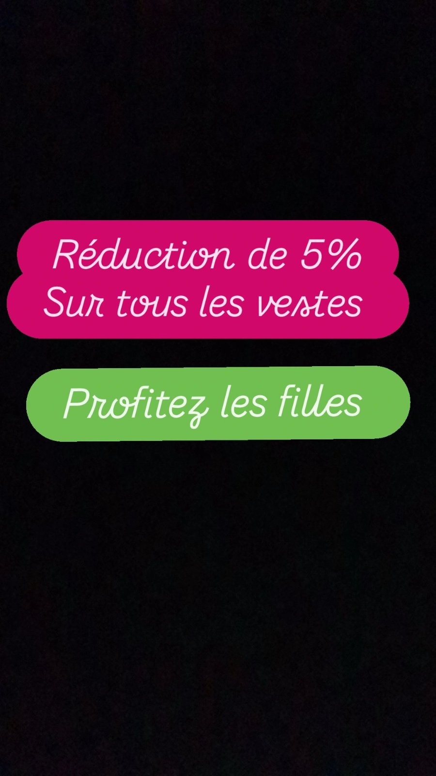 Promo sur tous les vestes 