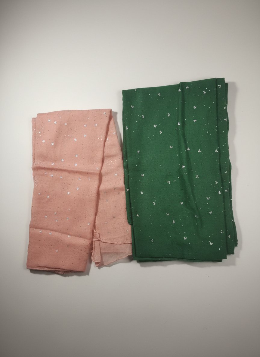 Pack de deux foulards avec des paillettes 
