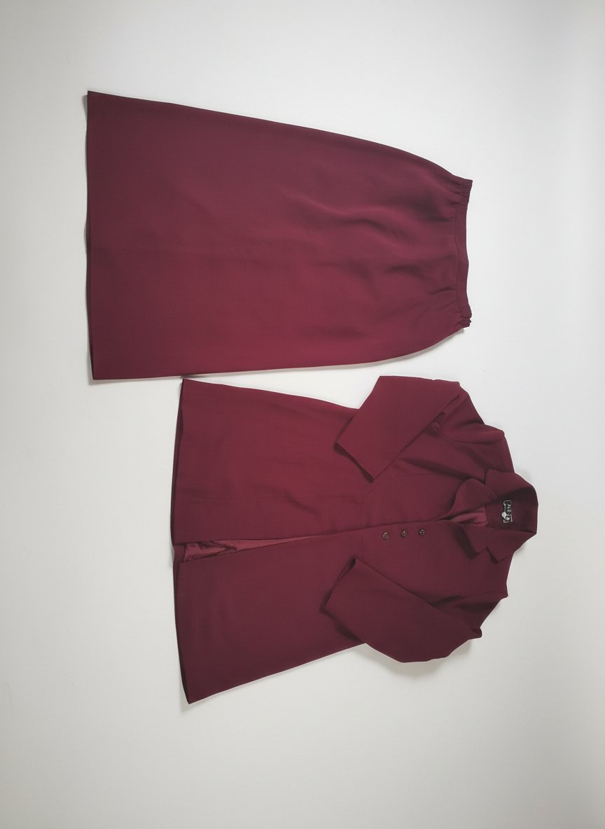 Ensemble rouge bordeaux 